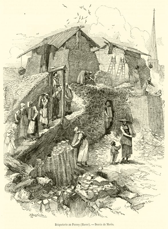 Briqueterie au Perrey, Havre (engraving) بواسطة المدرسة الفرنسية