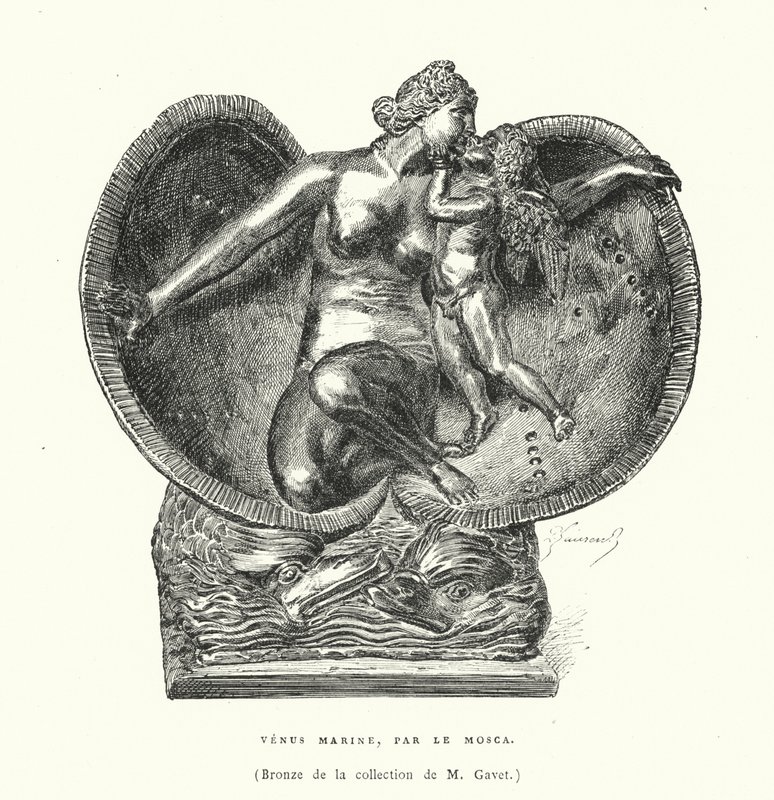 Bronze depicting the Birth of Venus, by Le Mosca (engraving) بواسطة المدرسة الفرنسية