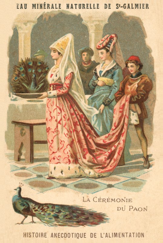 Ceremony of the peacock (chromolitho) بواسطة المدرسة الفرنسية