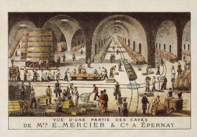 أقبية الشمبانيا من E Mercier & Co ، Epernay ، فرنسا بواسطة المدرسة الفرنسية