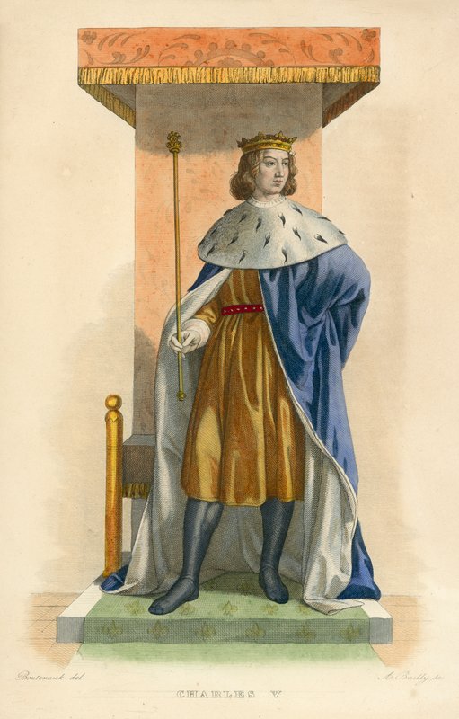 Charles V (coloured engraving) بواسطة المدرسة الفرنسية