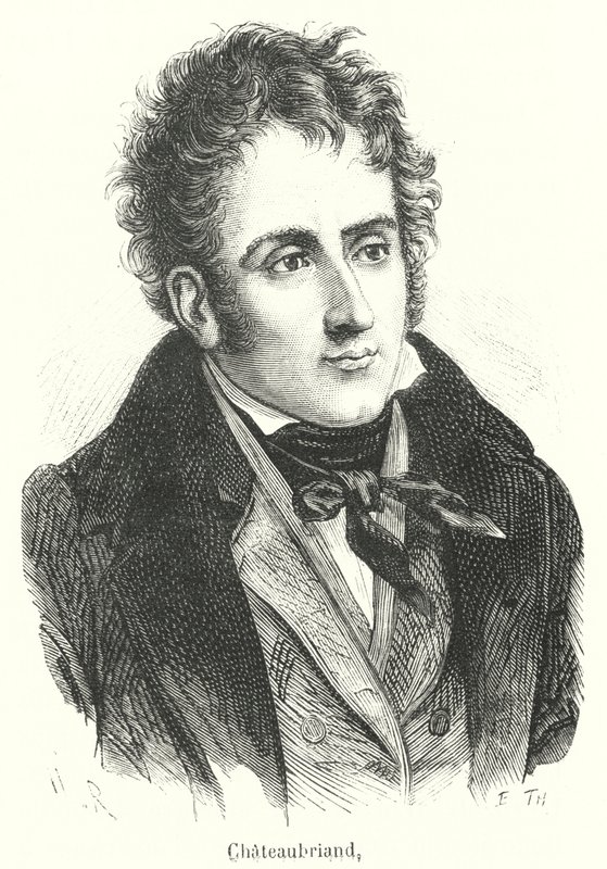 Chateaubriand (engraving) بواسطة المدرسة الفرنسية