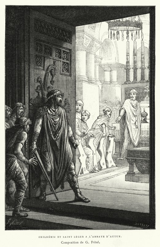 Childeric Et Saint Leger AL "Abbaye D" Autun بواسطة المدرسة الفرنسية