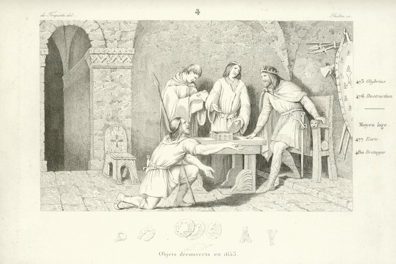Childeric الأول ، ملك Merovingian ملك الفرنجة Salian بواسطة المدرسة الفرنسية
