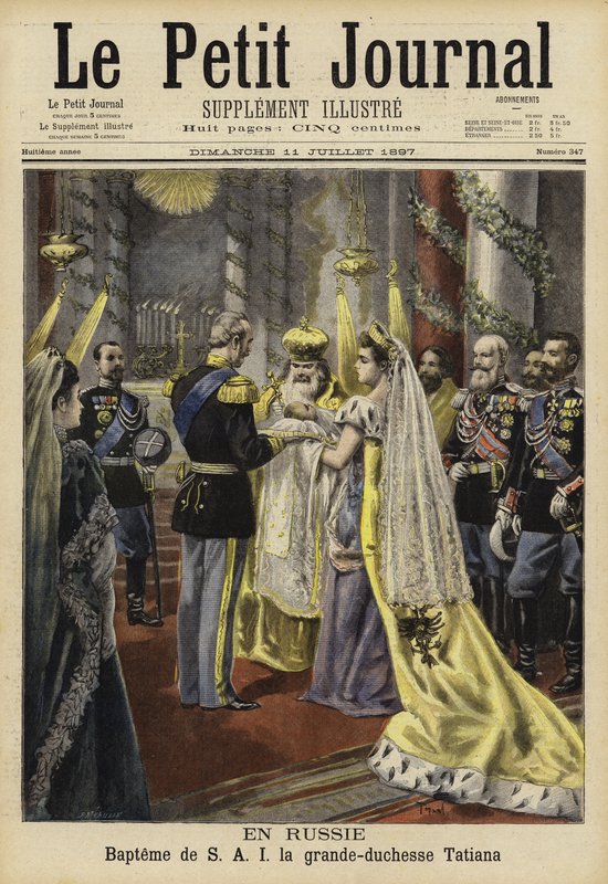 تعميد دوقة روسيا تاتيانا ، 1897 بواسطة المدرسة الفرنسية