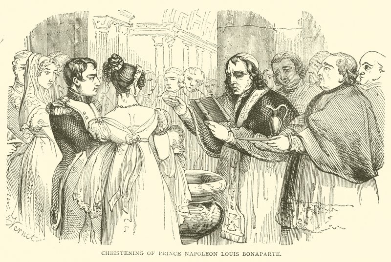 Christening of Prince Napoleon Louis Bonaparte (engraving) بواسطة المدرسة الفرنسية