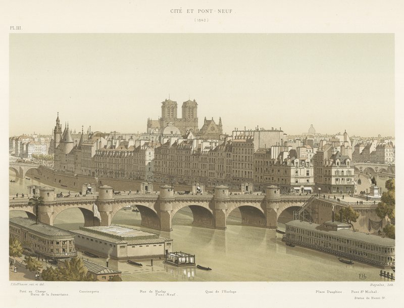 استشهد و Pont-Neuf ، 1840 بواسطة المدرسة الفرنسية