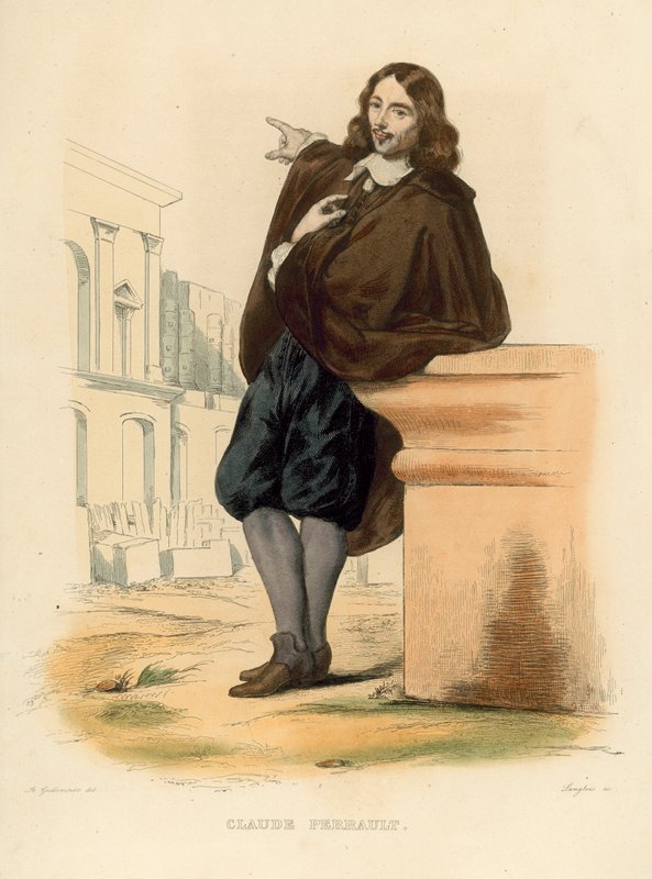 Claude Perrault (coloured engraving) بواسطة المدرسة الفرنسية