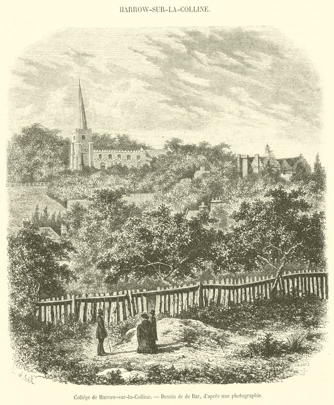 College de Harrow-sur-la-Colline (engraving) بواسطة المدرسة الفرنسية