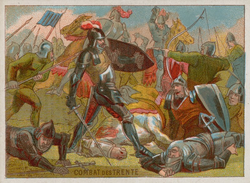 Combat des Trente أو Combat of the Thirty بواسطة المدرسة الفرنسية