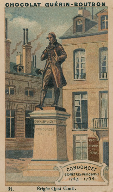 Condorcet، Geometre & Philosophe، 1743-1794، Erigee Quai Conti بواسطة المدرسة الفرنسية