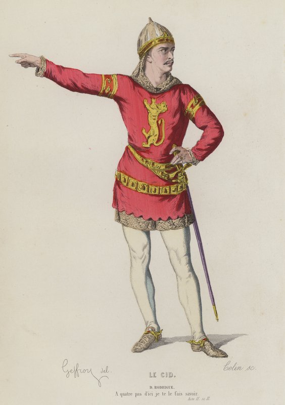 Corneille، Le Cid، Act II، Sc II (نقش ملون) بواسطة المدرسة الفرنسية