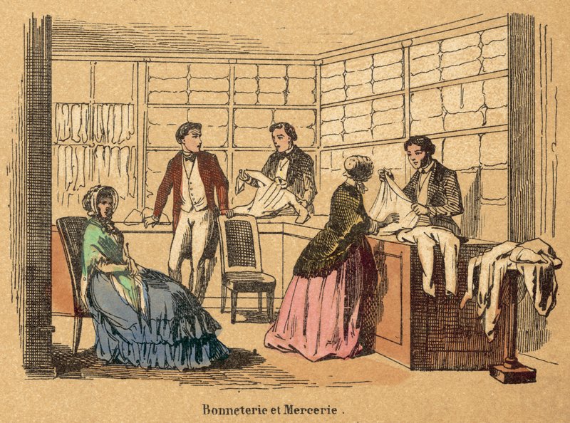 Cotton (coloured engraving) بواسطة المدرسة الفرنسية