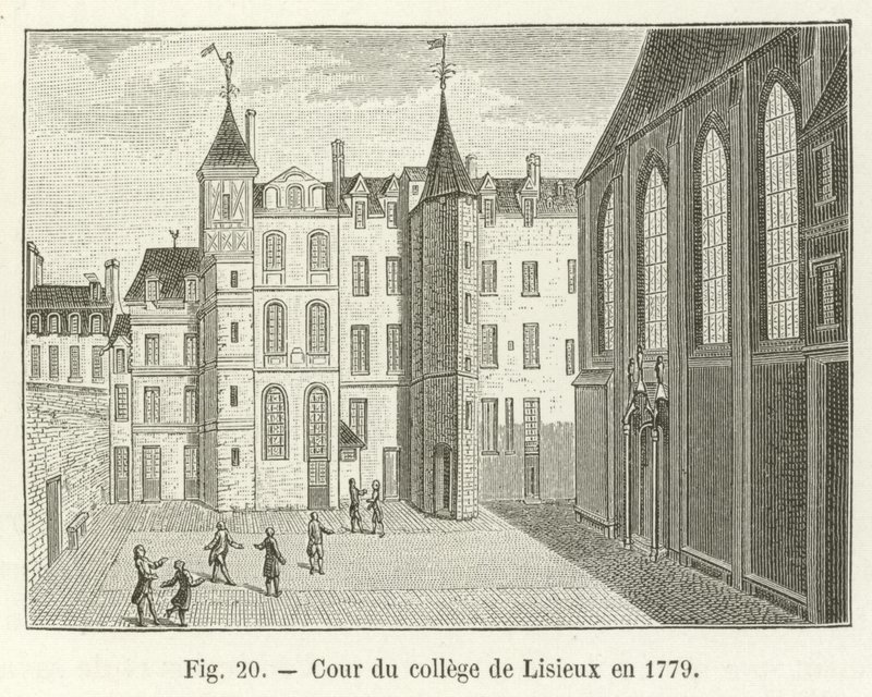 Cour du college de Lisieux عام 1779 بواسطة المدرسة الفرنسية