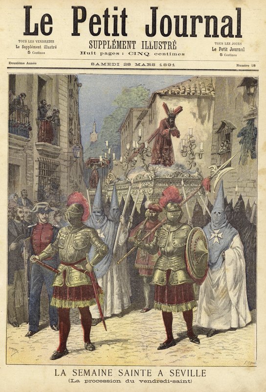 غلاف لو بيتي جورنال ، 28 مارس 1891 بواسطة المدرسة الفرنسية