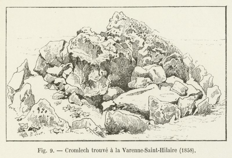 تم العثور على Cromlech في Varenne-Saint-Hilaire ، 1858 بواسطة المدرسة الفرنسية