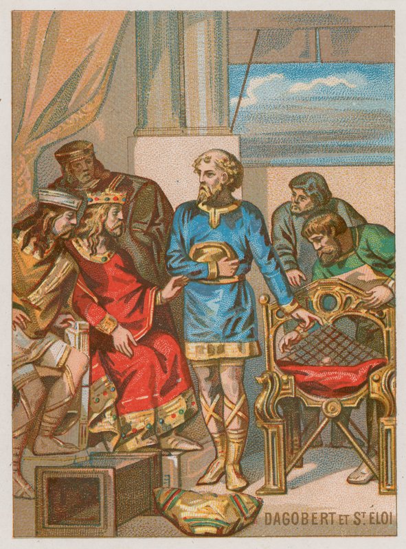 نصح Dagobert بواسطة Eligius بواسطة المدرسة الفرنسية
