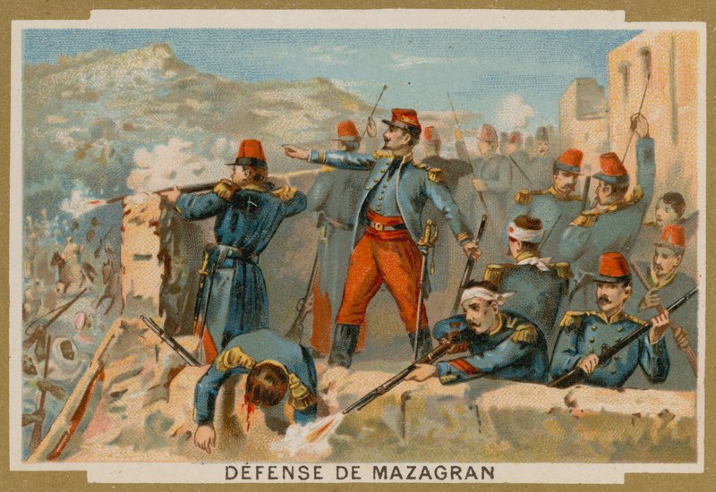 الدفاع عن مزاجران من قبل الفرنسيين ، الجزائر ، 1840 بواسطة المدرسة الفرنسية