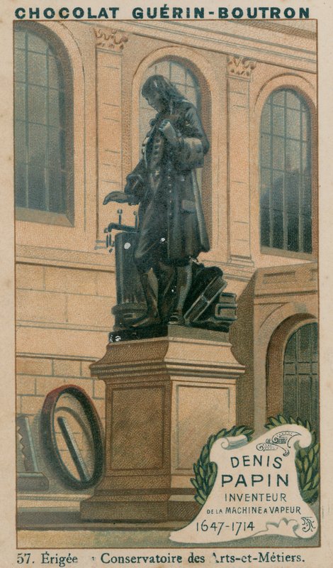 دينيس بابين ، مخترع آلة البخار ، 1647-1714 ، أقام في Conservatoire des Arts-et-Metiers بواسطة المدرسة الفرنسية