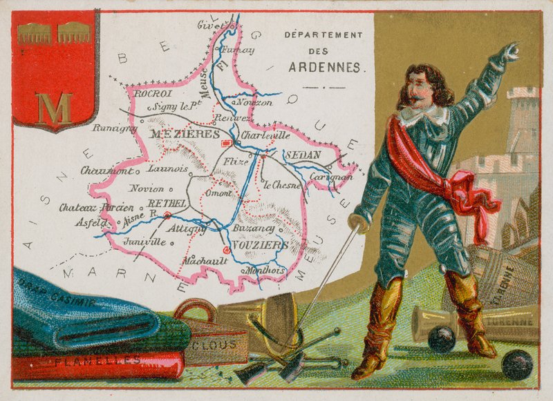 قسم Ardennes في شمال شرق فرنسا بواسطة المدرسة الفرنسية