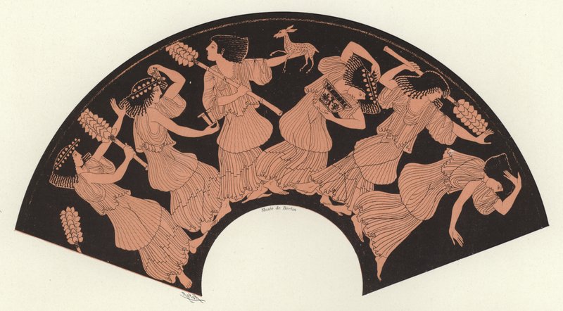 Detail of Greek pottery (colour litho) بواسطة المدرسة الفرنسية