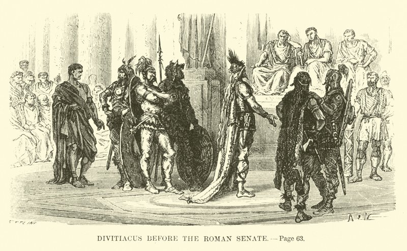 Divitiacus قبل مجلس الشيوخ الروماني بواسطة المدرسة الفرنسية