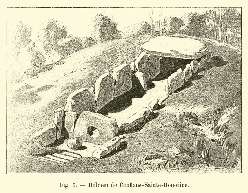 Dolmen of Conflans-Sainte-Honorine بواسطة المدرسة الفرنسية