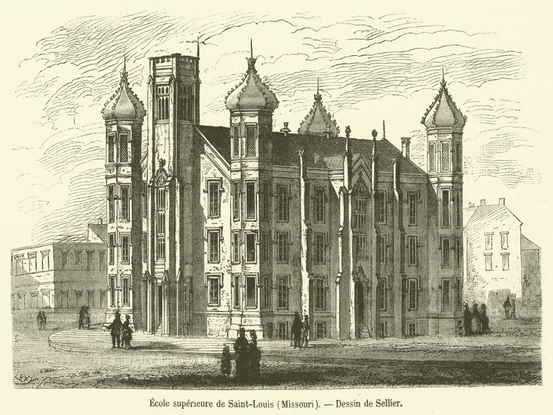 Ecole superieure de Saint-Louis, Missouri (engraving) بواسطة المدرسة الفرنسية
