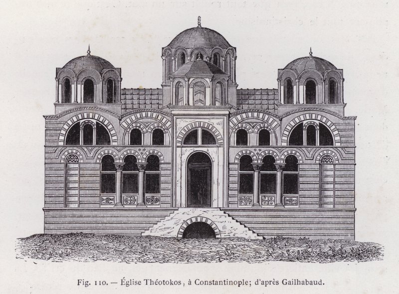 Eglise Theotokos ، القسطنطينية ؛ دابريس جيلهابود (نقش) بواسطة المدرسة الفرنسية