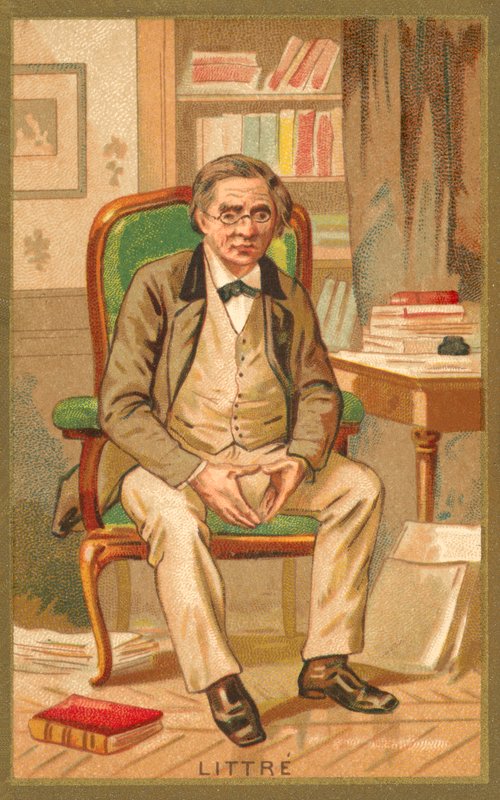 Emile Littre, French lexicographer and philosopher (chromolitho) بواسطة المدرسة الفرنسية