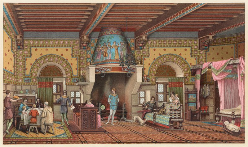 زي أوروبا العصور الوسطى بواسطة المدرسة الفرنسية
