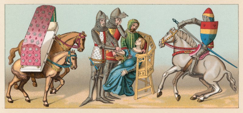 زي أوروبا العصور الوسطى بواسطة المدرسة الفرنسية