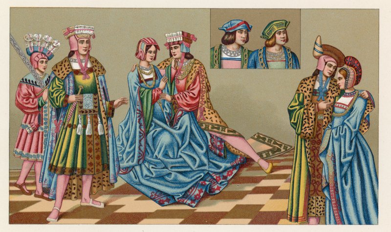 زي أوروبا الخامس عشر والسادس عشر بواسطة المدرسة الفرنسية