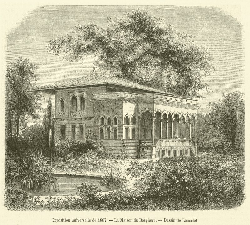 المعرض العالمي لعام 1867 ، La Maison du Bosphore (نقش) بواسطة المدرسة الفرنسية