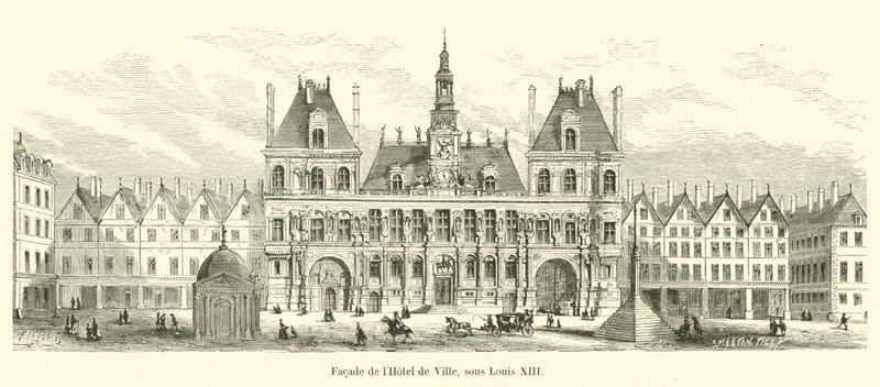 واجهة Hotel de Ville ، تحت لويس الثالث عشر بواسطة المدرسة الفرنسية