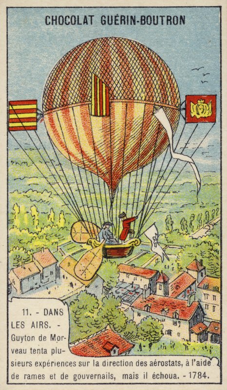 Failed attempt by Guyton de Morveau to steer a balloon بواسطة المدرسة الفرنسية