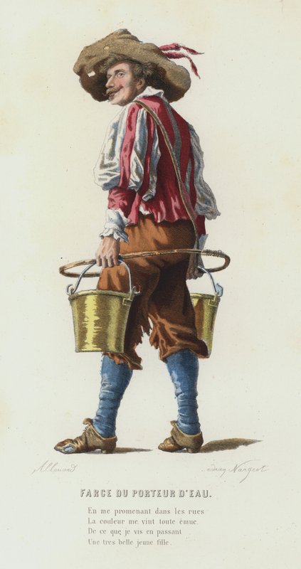 Farce Du Porteur D'Eau (نقش ملون) بواسطة المدرسة الفرنسية