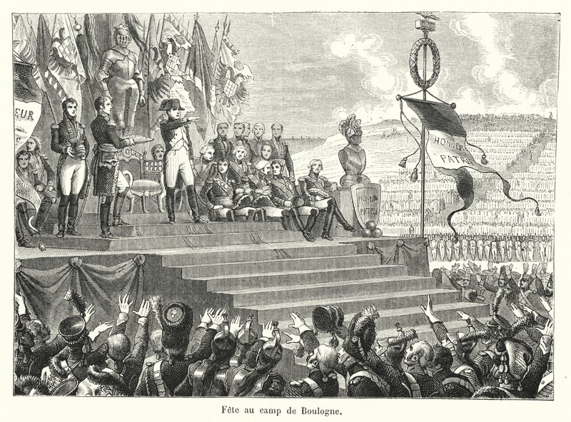 Fete au camp de Boulogne (engraving) بواسطة المدرسة الفرنسية