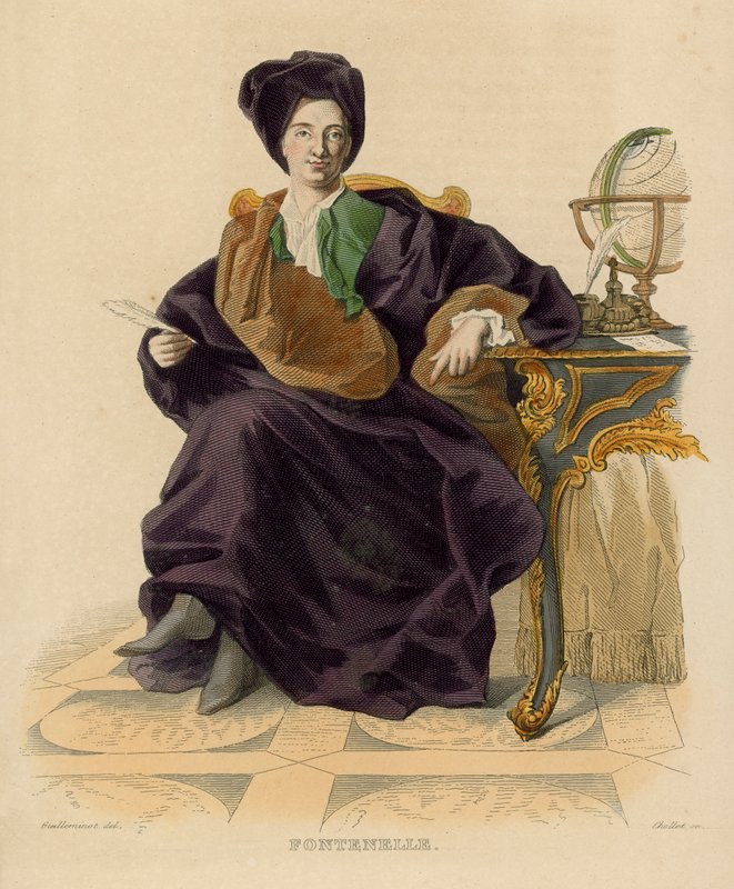 Fontenelle (coloured engraving) بواسطة المدرسة الفرنسية