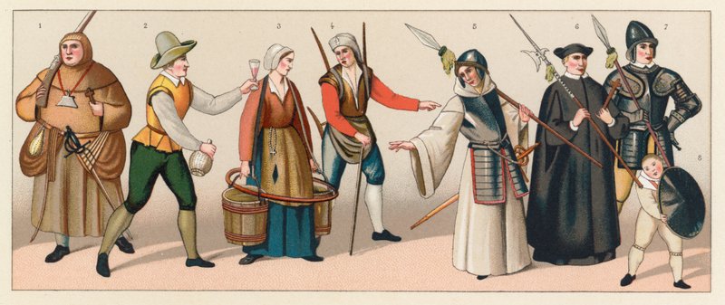 زي فرنسا القرن السادس عشر بواسطة المدرسة الفرنسية