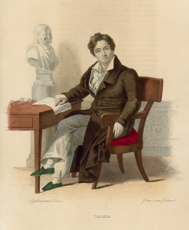 Francois-Joseph Talma (coloured engraving) بواسطة المدرسة الفرنسية