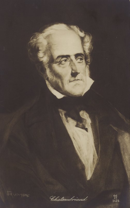 فرانسوا رينيه دو شاتوبريان (1768-1848) ، كاتب فرنسي وسياسي ومؤرخ بواسطة المدرسة الفرنسية