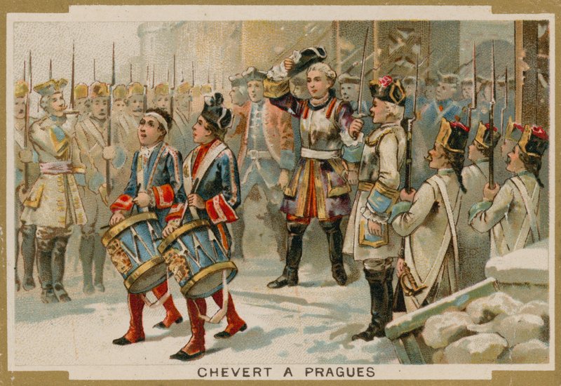 فرانسوا دي شيفرت ، الجنرال الفرنسي ، في حصار براغ ، 1741 بواسطة المدرسة الفرنسية