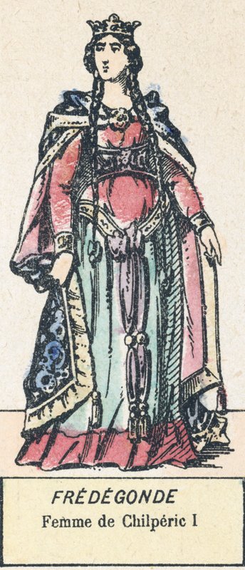 Fredegonde ، Femme de Chilperic I (نقش ملون) بواسطة المدرسة الفرنسية