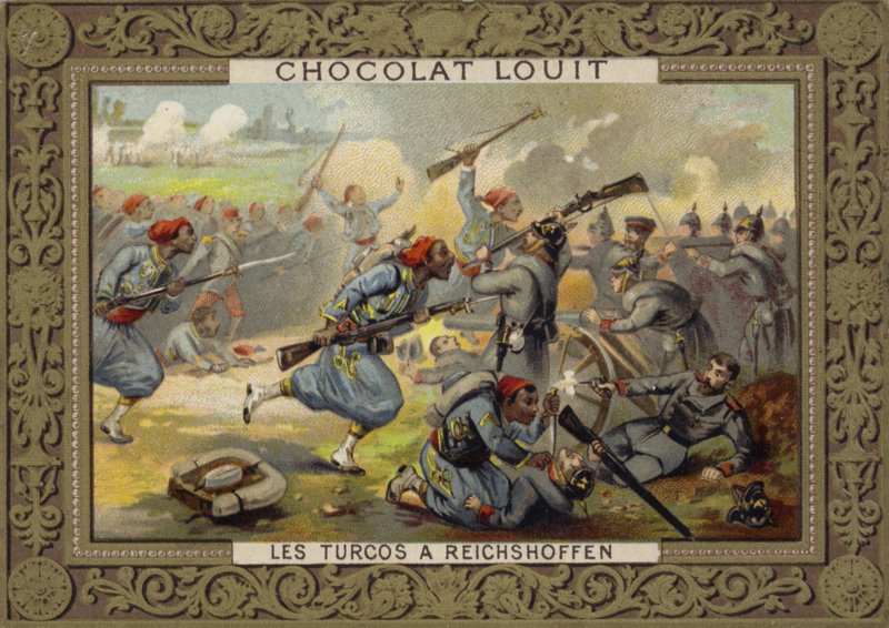 Turcos الفرنسية (القوات الاستعمارية) في معركة Reichshoffen ، الحرب الفرنسية البروسية ، 1870 بواسطة المدرسة الفرنسية