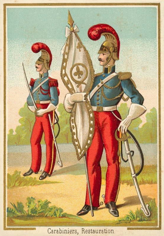 carabiniers الفرنسية للترميم (chromolitho) بواسطة المدرسة الفرنسية