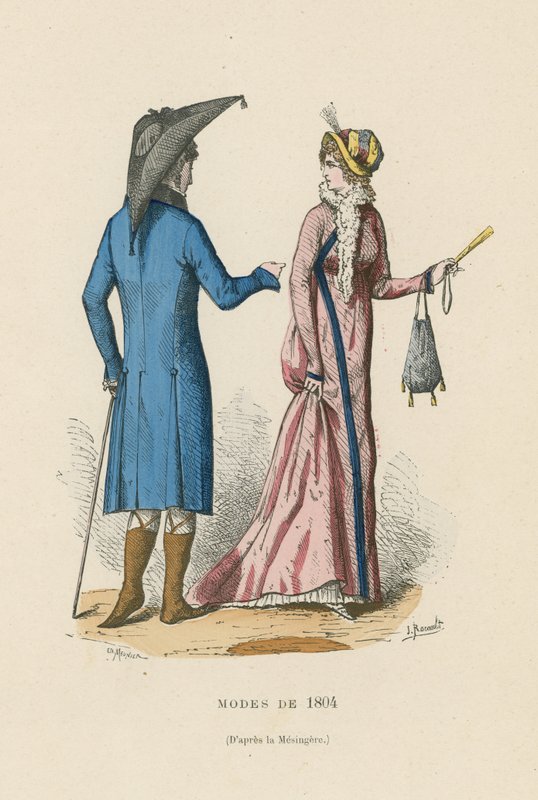 الموضات الفرنسية عام 1804 بواسطة المدرسة الفرنسية