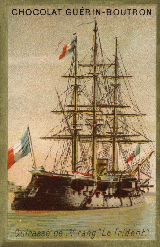 French ironclad Trident (chromolitho) بواسطة المدرسة الفرنسية