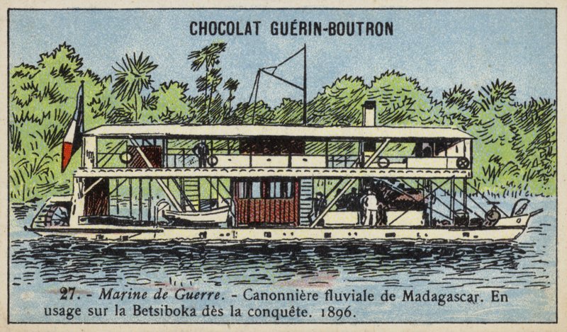 French river gunboat in Madagascar بواسطة المدرسة الفرنسية