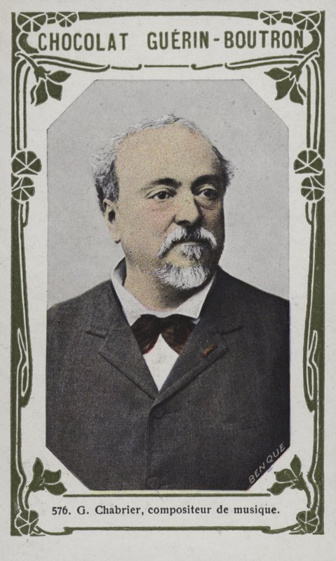 G Chabrier ، مؤلف موسيقي (صورة ملونة) بواسطة المدرسة الفرنسية